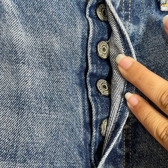 GRLFRND Denim Jeans Women's Size 27 Linda Pop Crop Jeans Button Fly Le Freak - Picture 6 of 12